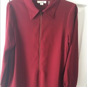 Simply Noelle Cranberry Color Tunic